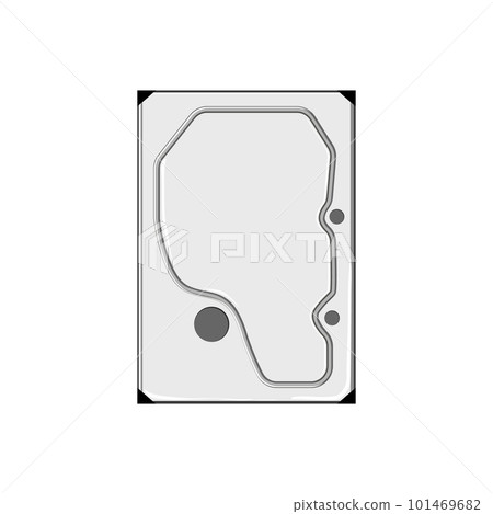 data hard drive cartoon vector illustration 101469682