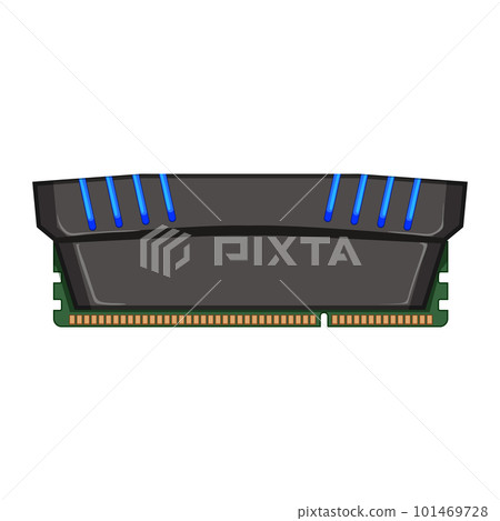 computer desktop memory cartoon vector illustration 101469728