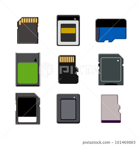 memory card set cartoon vector illustration 101469865