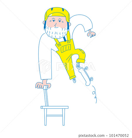 騎滑板的老人 101470052