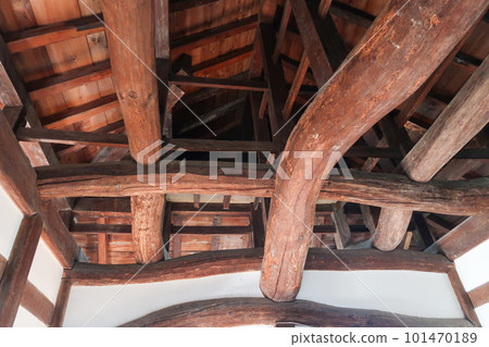 Interior of Hikone Castle, a national treasure in Shiga Prefecture, Japan 101470189