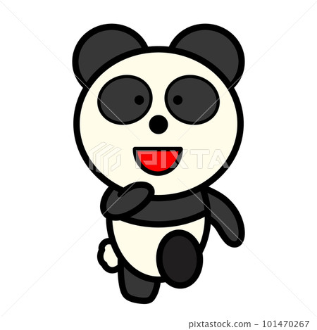 Illustration of a running panda Illustration of a running panda 101470267