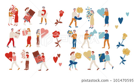 Fashionable vector illustration for Valentine and White Day Fashionable vector illustration for Valentine and White Day 101470595