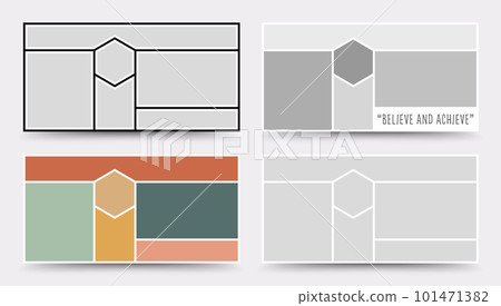 Moodboard template. Photo collage layout. Minimalist Moodboard. 101471382