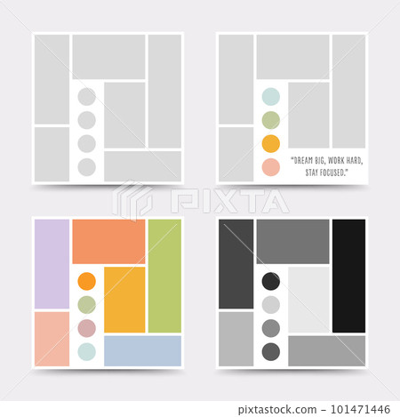 Moodboard template. Photo collage layout. Minimalist Moodboard. Moodboard template. Photo collage layout. Minimalist Moodboard. 101471446