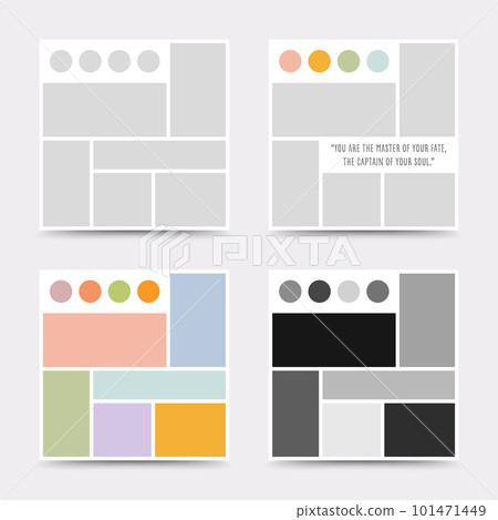 Moodboard template. Photo collage layout. Minimalist Moodboard. Moodboard template. Photo collage layout. Minimalist Moodboard. 101471449