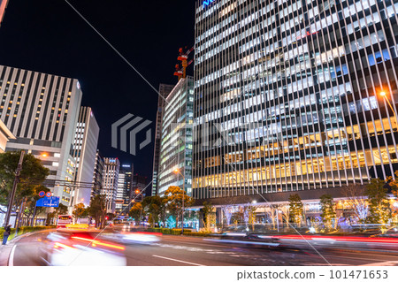 《神奈川縣》橫濱港未來寫字樓所有建築物照明夜景 《神奈川縣》橫濱港未來寫字樓所有建築物照明夜景 101471653
