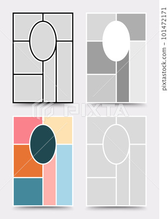 Moodboard template. Photo collage layout. Minimalist Moodboard. Moodboard template. Photo collage layout. Minimalist Moodboard. 101472171