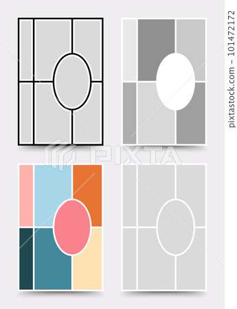 Moodboard template. Photo collage layout. Minimalist Moodboard. Moodboard template. Photo collage layout. Minimalist Moodboard. 101472172