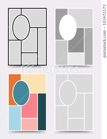 Moodboard template. Photo collage layout. Minimalist Moodboard. Moodboard template. Photo collage layout. Minimalist Moodboard. 101472173