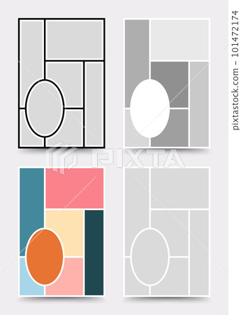 Moodboard template. Photo collage layout. Minimalist Moodboard. Moodboard template. Photo collage layout. Minimalist Moodboard. 101472174