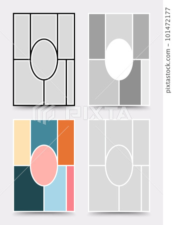 Moodboard template. Photo collage layout. Minimalist Moodboard. Moodboard template. Photo collage layout. Minimalist Moodboard. 101472177
