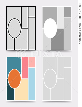 Moodboard template. Photo collage layout. Minimalist Moodboard. Moodboard template. Photo collage layout. Minimalist Moodboard. 101472180