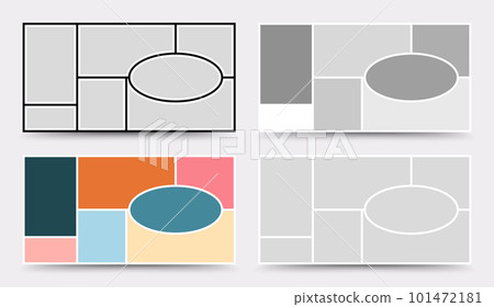 Moodboard template. Photo collage layout. Minimalist Moodboard. 101472181