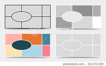 Moodboard template. Photo collage layout. Minimalist Moodboard. 101472190