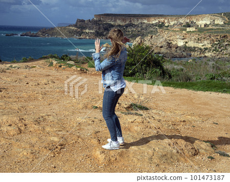 Golden Bay beach, Maltese islands Golden Bay beach, Maltese islands 101473187