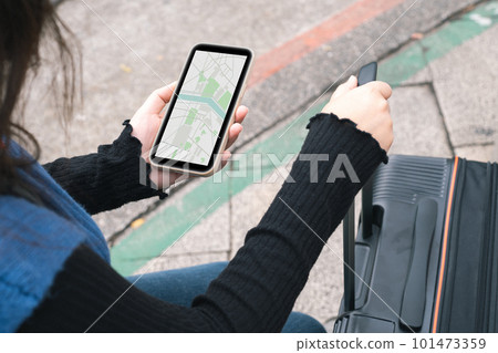 map, smartphone, navigation 101473359