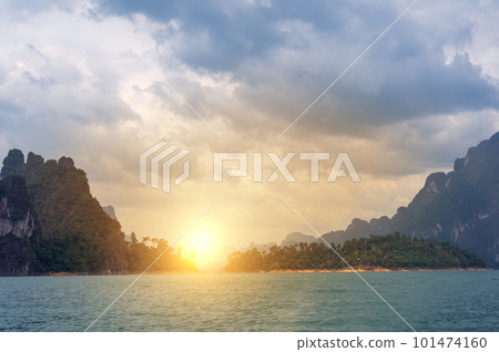 Amazing sunset. Beautiful nature scenic attraction landscape. Adventure landmark travel Thailand. Famous attraction adventure place travel Thailand. Asia holiday vacation trip 101474160