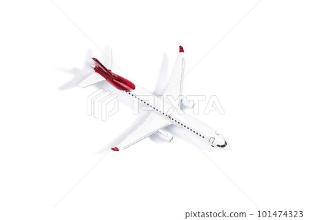 Toy plane on a white background. Travel concept Toy plane on a white background. Travel concept 101474323