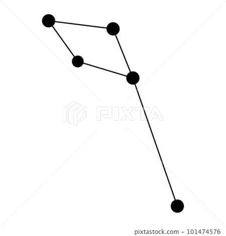 Delphinus constellation map. Vector illustration. Delphinus constellation map. Vector illustration. 101474576
