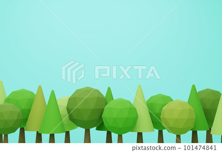 3D素材_一排樹 3D素材_一排樹 101474841