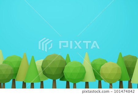 3D素材_一排樹 3D素材_一排樹 101474842