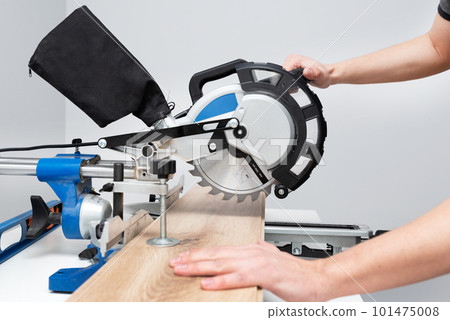 Board and miter saw, floor panel cut 101475008