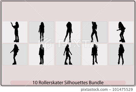 Silhouettes of roller girl,silhouette of woman riding on skates,Silhouettes of roller girl,woman in roller skate silhouette Silhouettes of roller girl,silhouette of woman riding on skates,Silhouettes of roller girl,woman in roller skate silhouette 101475529