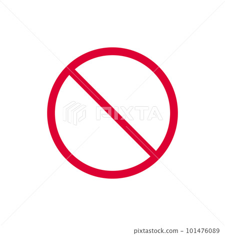 Prohibited sign, forbidden modern round sticker, vector illustration 101476089