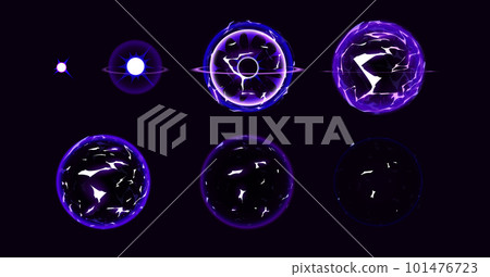 Magic electric lightning ball animation sprite 101476723