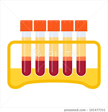 Platelet-rich plasma blood test tube rack icon 101477331