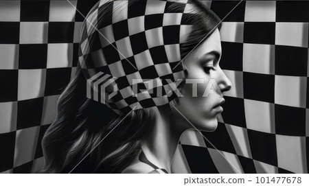 Psychedelic trip created with generative AI technology 101477678