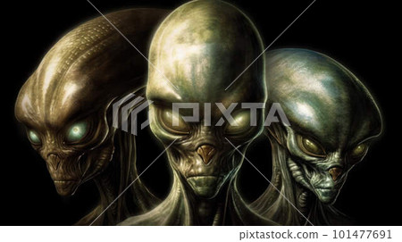 Alien portrait created with generative AI technology Alien portrait created with generative AI technology 101477691