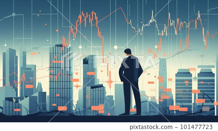 Businessman panics over falling stock market quotes, inflation and business failure created with generative AI technology Businessman panics over falling stock market quotes, inflation and business failure created with generative AI technology 101477723