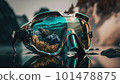 Scuba Mask, Snorkeling Scuba Dive Glasses, holiday concept, created with generative AI technology 101478875