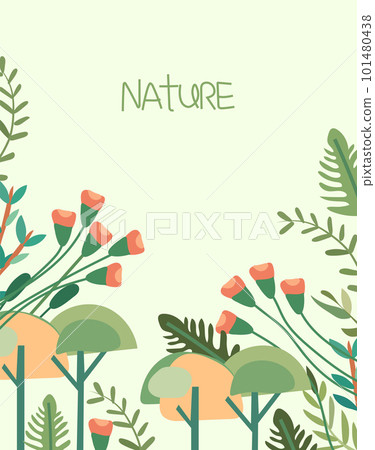 The concept of nature conservation and ecology. Nature as a source of energy for man. Planet earth in the hands of man. Green planet, earth day. Suitable for social posters, cards, logos, banner. 101480438