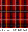 Red tartan seamless pattern 101481341