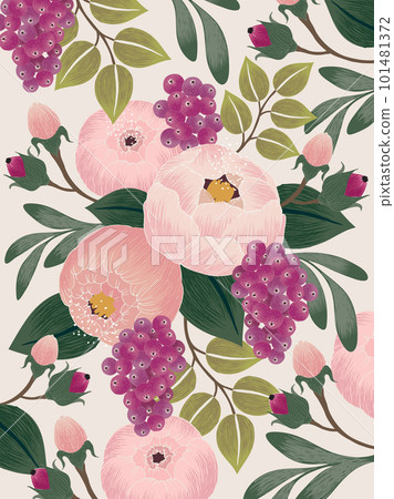 Vector illustration of a beautiful floral bouquet   101481372