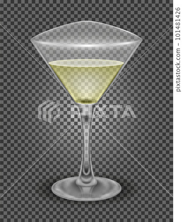 martini cocktail alcoholic drink glass vector illustration 101481426