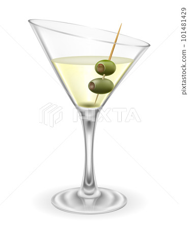 martini cocktail alcoholic drink glass vector illustration martini cocktail alcoholic drink glass vector illustration 101481429