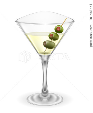 martini cocktail alcoholic drink glass vector illustration martini cocktail alcoholic drink glass vector illustration 101481431