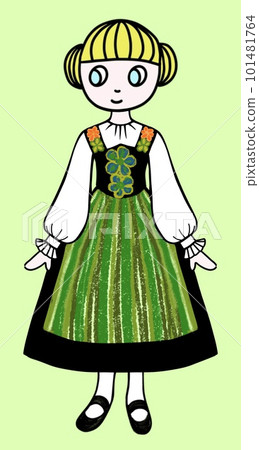 Girl in Tyrolean folk costume, Tyrolean folk costume, cute embroidered folk costume, Eastern European folk costume Girl in Tyrolean folk costume, Tyrolean folk costume, cute embroidered folk costume, Eastern European folk costume 101481764