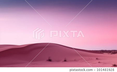 pink dunes in the desert with a soft purple sky pink dunes in the desert with a soft purple sky 101481928