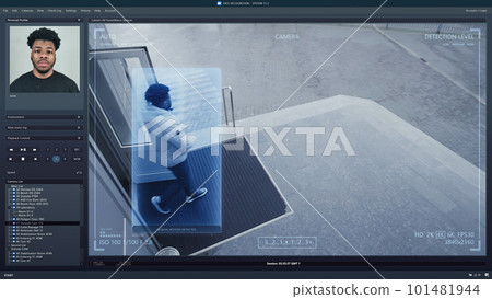 Outside security camera of business office 101481944