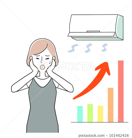 被空調電費向右掉的女人震驚 被空調電費向右掉的女人震驚 101482426