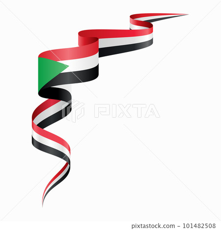 Sudanese flag wavy abstract background. Vector illustration. 101482508
