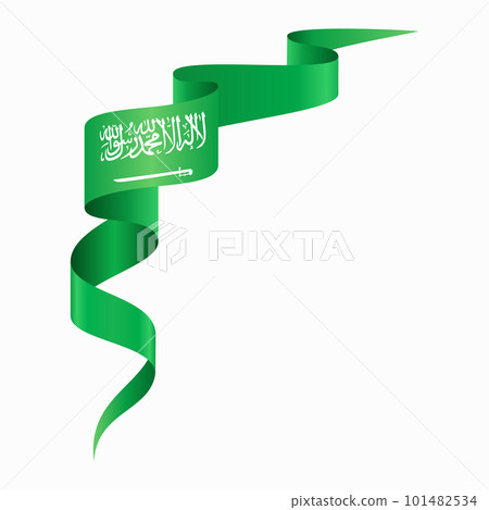 Saudi Arabian flag wavy abstract background. Vector illustration. Saudi Arabian flag wavy abstract background. Vector illustration. 101482534