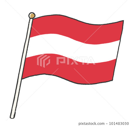 奧地利共和國國旗的插圖，看起來像是孩子手寫的 101483030