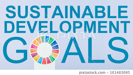 The SDGs 17 development goals environment on blue background. Environment Development concepts. The SDGs 17 development goals environment on blue background. Environment Development concepts. 101483095