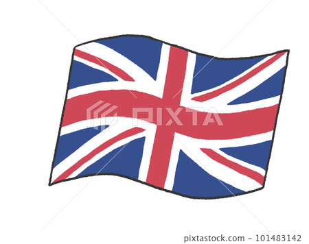 英國國旗的插圖，看起來像是孩子手寫的 101483142